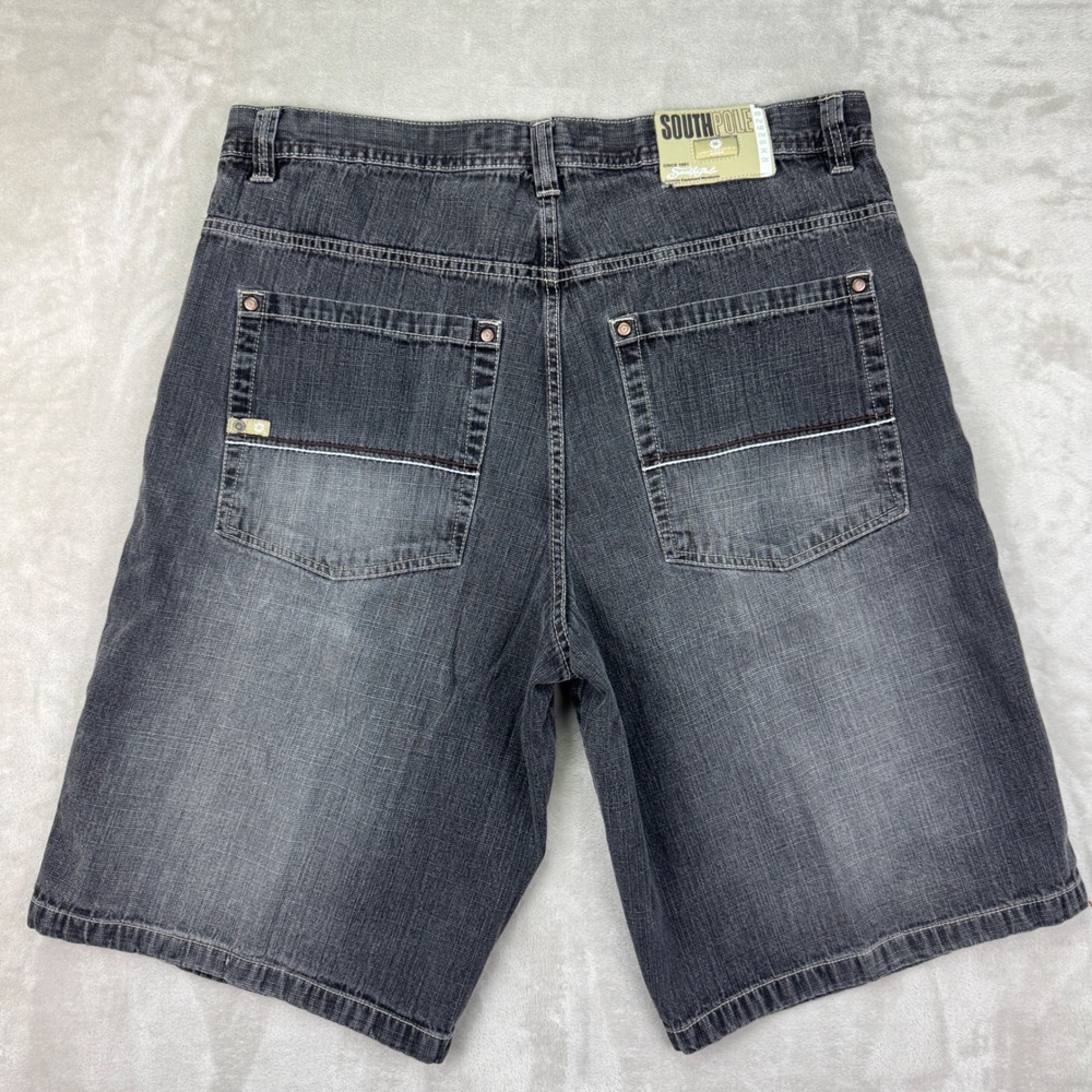 Vintage Southpole Denim Jorts Mens 40 Gray Baggy Wide Y2K Jesse Pinkman Skater‎